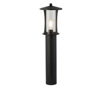 730mm Height 1 Light Outdoor Yard Landscape Post Black With Clear Glass