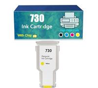 730XL 730 Ink Cartridges Compatible for 730XL Ink Cartridge Work for HP T1600 T2600 T1700 Printer (Yellow)