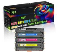 731 Compatible for Canon Toner Cartridges with Chip MF600 MF620 MF623 MF623cn MF628 MF628cw MF8200 MF8230CN Printers (4-Pack BK/C/M/Y)