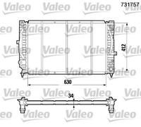 731757 RADIATOR, ENGINE COOLING VALEO