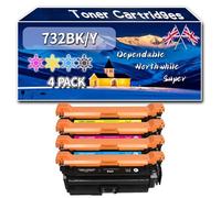 732BK/Y Toner Cartridges Compatible for Canon i-SENSYS LBP-7780Cx Printers, High-Definition Printing Effect with Chip, 7100 Pages (4-Pack BK/C/M/Y)
