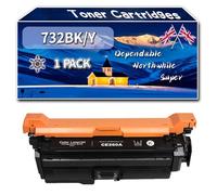 732BK/Y Toner Cartridges Compatible for Canon i-SENSYS LBP-7780Cx Printers, High-Definition Printing Effect with Chip, 7100 Pages (1 Pack Black)
