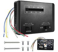 7330F3852 RV Thermostat Single Stage Heat/Cool ControI, 7330F3852 RV Air Conditioner Thermostat Replacemnet Compatible with Coleman Mach Series (Black)
