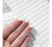 735 Pcs Mini Foam Felt Pads, Small Felt Furniture Pads 3/8 Inches Self Stick Pad Self Adhesive EVA Foam Dot Circles for Desks Drawers Vases Photo Frames Cabinets Doors Floor White