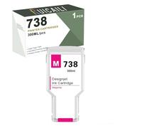 738 738XL Pigment Ink 300ML 498N8A 676M9A 676M7A 676M8A Compatible with HP 738 Ink Cartridges Works with DesignJet T850 T950 Printer (300 ml - Magenta)