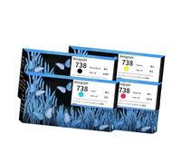 738 Compatible Ink Cartridge for HP738 DesignJet T850 T950 Printers(738-1set-300ML)