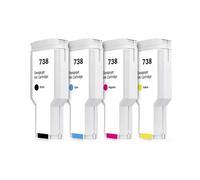 738 Ink Cartridge T850 With Full Pigment Ink 300ML Compatible With Designjet T850 T950 Printer Ink Tank 676M6A 676M7A 676M8A 676M6A 676M7A 676M8A(1PC HP738 Cyan)