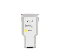 738XL 738 Ink Cartridges Compatible For HP DesignJet T950 T850 | 676M6A 676M7A 676M8A 498N8A, Color Inkjet, XL Capacity(Yellow)