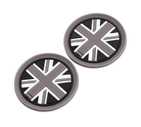 73mm Black Union Jack UK Flag Style Soft Silicone Cup Holder Coasterspour For MINI Cooper R55 R56 R57 R58 R59 Front Cup Holders