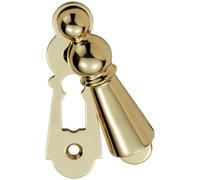 73mm Large Lock Profile Escutcheon 40mm Fixing Centres Polished Brass