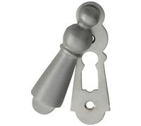 73mm Large Lock Profile Escutcheon 40mm Fixing Centres Satin Chrome