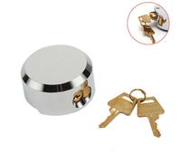 73mm Round Padlock Chrome With 2X Keys