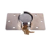73mm Round Shackleless Padlock & Hasp Set Door Lock Padlock and Heavy Security Hasp + Nuts Bolts Fixings for Van Locks