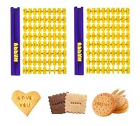 73pcs Alphabet Number Letter Cookie Biscuit Stamp Baking Impress Cutter Cake Mould
