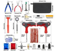 73Pcs Motorcycle Car Van Tubeless Tyre Puncture Repair Kit Tire Tool Plug Emergency