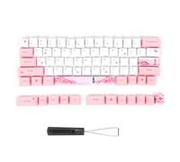 73PCs Sublimation Keycaps PBT Mechanical Keyboard Accessory, Universal Keycap Set with Cute Cherry Blossom Pattern, 5 Sided Dye Sublimation Keycaps for Custom Mechanical Keyboard, (6064 girl)