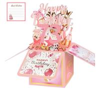 73rd Birthday Card with Envelopes for Women, Birthday Decorations for Grandma, Bday Gift Box for 73 Year Old, Unique Handmade Foldable Celebration 3D Cards for Mother