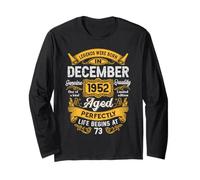 73rd Birthday Real Legends December 1952 73 Years Old Men Long Sleeve T-Shirt