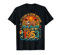 73rd Birthday Retro Sloth Tropical Vintage 1953 73 Years Old T-Shirt