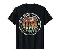 73rd Birthday Vintage October 1952 Retro Limited Edition T-Shirt
