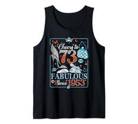 73rd Birthday Women Cheers to 73 Years Fabulous Since 1953 Tank Top