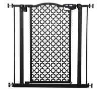 74-80 cm Pet Safety Gate Stair Pressure Fit w/ Auto Close Double Locking, Black