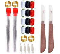 74 Pcs Sewing Kit with Stainless Steel Sewing Needles and Thread, Durable Steel Sewing Needles Set with 5 Sizes, Sewing Tool for Hand Sewing Clothing Repairs Fabric Crafts