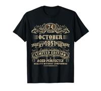 74 Year Old Gifts 74th Birthday October 1951 Limited Edition T-Shirt