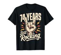 74 Years Still Rocking 74th Birthday Funny 74 Birthday T-Shirt