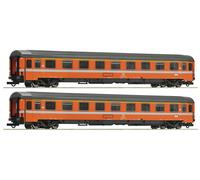 74033 Roco H0 Set 2 Carriages FS EC Mont Cenis IV Scale 1:87