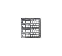 74156 Modelling Square Stencil 1-10 mm (4) Polyethylene Model Making Accessories