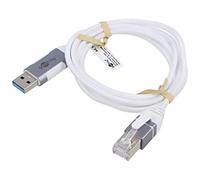 74377 cable slim, USB 3.0 RJ45 male, USB A male nickel-plated 1 m Goobay