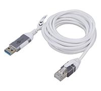 74380 cable slim, USB 3.0 RJ45 male, USB A male nickel-plated 3 m Goobay