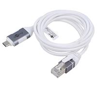 74386 cable slim, USB 3.1 RJ45 male, USB C male nickel-plated Goobay