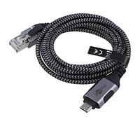 74403 cable slim, USB 3.1 RJ45 male, USB C male nickel-plated 2 m Goobay