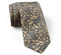 747 Funny Sketchy Fossil Animals Plants Men'S Tie Fashion Men Ties Formal Men'S Necktie For Celebration Party Men
