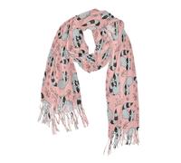 747 Scarf For Women Cute Cartoon Racoon Bear Tassel Shawl Stole Lightweight Scarves For Women Winter Ladies Scarves For Wedding Birthday Christmas 68X196Cm