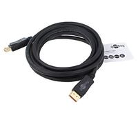 74762 cable Displayport plug, both sides PVC L: 3m black Goobay