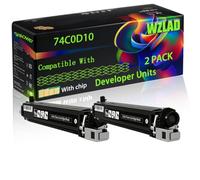 74C0D10 Compatible for Lexmark Developer Units with Chip CS720de CS720dte CS725de CS725dte CX725de Printers (2 Pack Black)