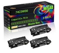 74C0W00 Compatible for Lexmark Waste Box with Chip C4100 Series C4150 C4150de CS720de CS720dte CS725de Printers (3 Pack Black)