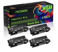 74C0W00 Compatible for Lexmark Waste Box with Chip C4100 Series C4150 C4150de CS720de CS720dte CS725de Printers (4 Pack Black)