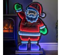 74cm LED Infinity Standing Santa Christmas Decoration - Neutral Santa display