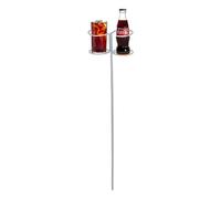 74cm Two Drink Holder Stake for Camping Fishing Beach Barbecue Outdoor Garden Beer Bottle Glass Stand