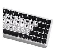 74Key Backlit Keycaps Piano Theme Side Print Translucent For 60-68 Mechanical Keyboards Original Profile Night Use Transparented Side Keycaps
