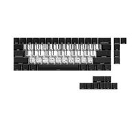 74Key Side Print Translucents Keycaps Original Profile Piano Theme Backlit Keycap For 60-68 Mechanical Keyboards Anti Oil Mechanical Keycaps