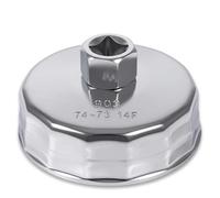74mm 14 Flutes Oil Filter Wrench Socket Compatible With Audi, Mercedes, VW, Mazda & More | Oil Filter Housing Removal Cap For A Class, Sprinter, A3, A4, Golf, Polo & More | 1/2 Inch Hex Head Socket