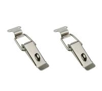 74mm Spring Toggle Latch Hasp, 2Pcs Stainless Steel Tension Clasp with Lock Ring, Duck Billed Buckles for Cabinet Box Drawer