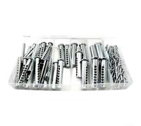 74PCS Clevis Pin Assortment with R Clips - Zinc Plated Steel Split Pins for Tractor for hitch & Trailer Lock - Multi-Hole Fastener Kit 20.5x10.3cm