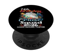 74th Birthday Cruise Squad Friends Family Vacation Matching PopSockets Adhesive PopGrip