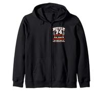 74th Birthday Present Funny Birthday Saying for 74 Years Old Zip Hoodie